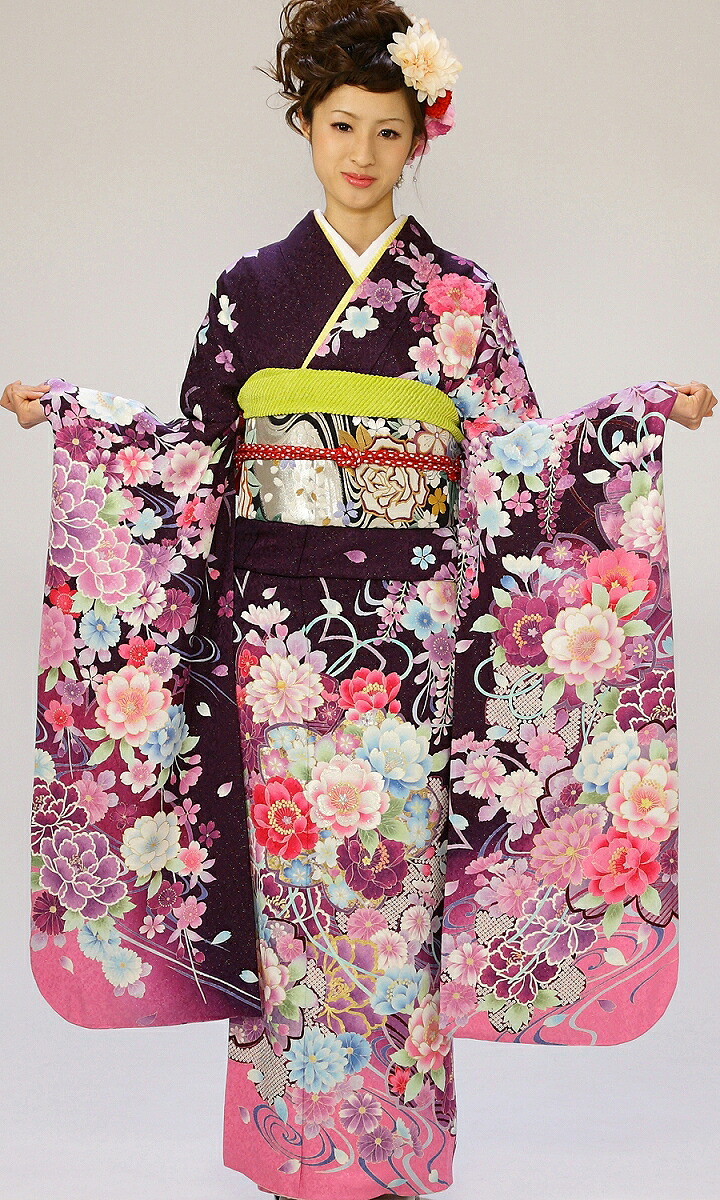 【レンタル】振袖レンタル |1月| 結婚式 成人式 結納 卒業式 レンタル着物 振袖 貸衣装 フルセット 小物一式つき 振り袖 送料無料 新品足袋プレゼント 7S018 ★