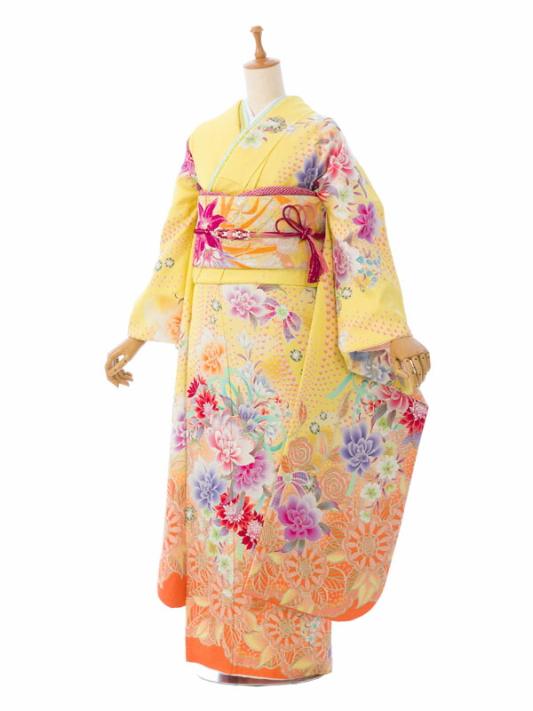 【レンタル】振袖　レンタル【2月～12月】結婚式 成人式 結納 卒業式 レンタル着物 振袖 貸衣装 フルセット 小物一式つき 振り袖 送料無料 7S085