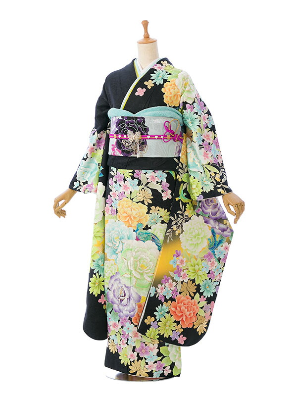 【レンタル】振袖 レンタル【1月】 結婚式 成人式 結納 卒業式 レンタル着物 振袖 貸衣装 フルセット 小物一式つき 振り袖 送料無料 7S369｜e-きものレンタル　店 29,770円