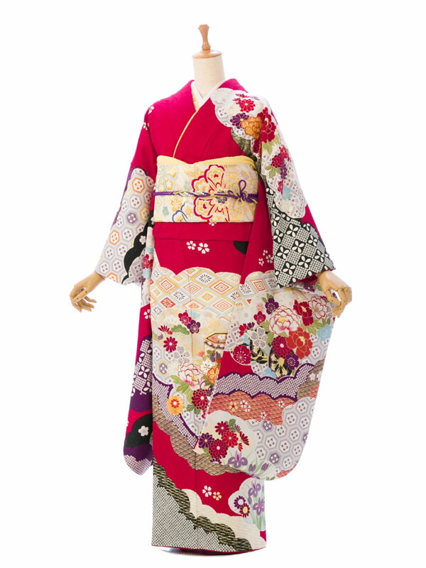 【レンタル】振袖レンタル |1月| 結婚式 成人式 結納 卒業式 レンタル着物 振袖 貸衣装 フルセット 小物一式つき 振り袖 送料無料 新品足袋プレゼント1S1648