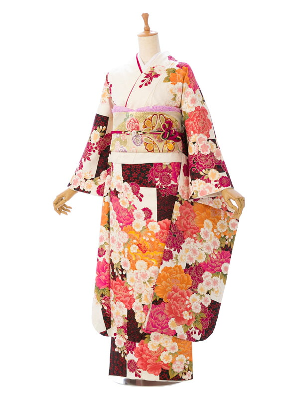 【レンタル】 振袖レンタル |2月～12月| ピンク地 結婚式 成人式 結納 卒業式 レンタル着物 振袖 貸衣装 フルセット 小物一式つき 振り袖 送料無料 新品足袋プレゼント 7S108