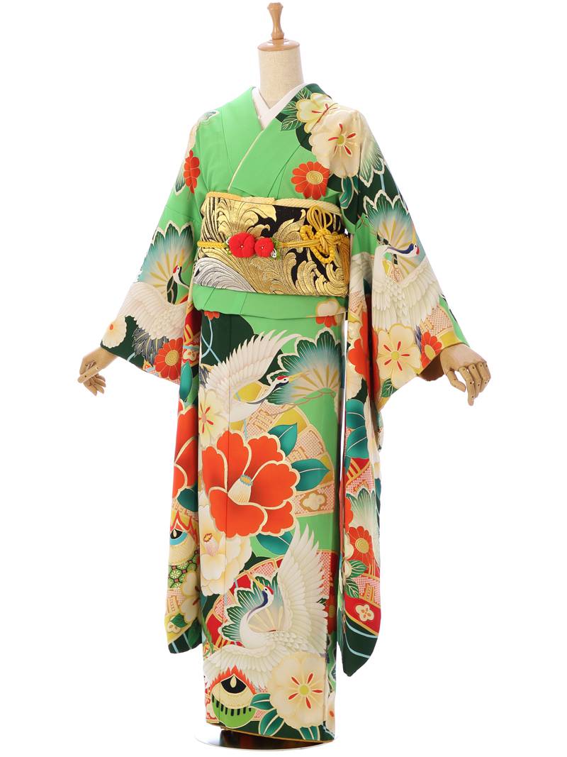 【レンタル】振袖レンタル |1月| 結婚式 成人式 卒業式 レンタル着物 振袖 フルセット 小物 振り袖 | 着物 きもの セット 小物セット 帯揚げ 半衿 振り袖レンタル 帯締め 袋帯 送料無料 [0S0108]｜e-きものレンタル　店