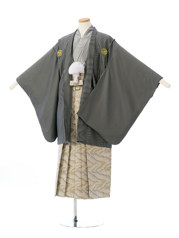 【レンタル】 卒業式 袴レンタル ジュニア着物男の子 結婚式 卒業式 1/2成人式 着物レンタル きもの小学生 送料無料 新品足袋プレゼント フルセット 男の子 羽織袴 小学生 はかま BV-070