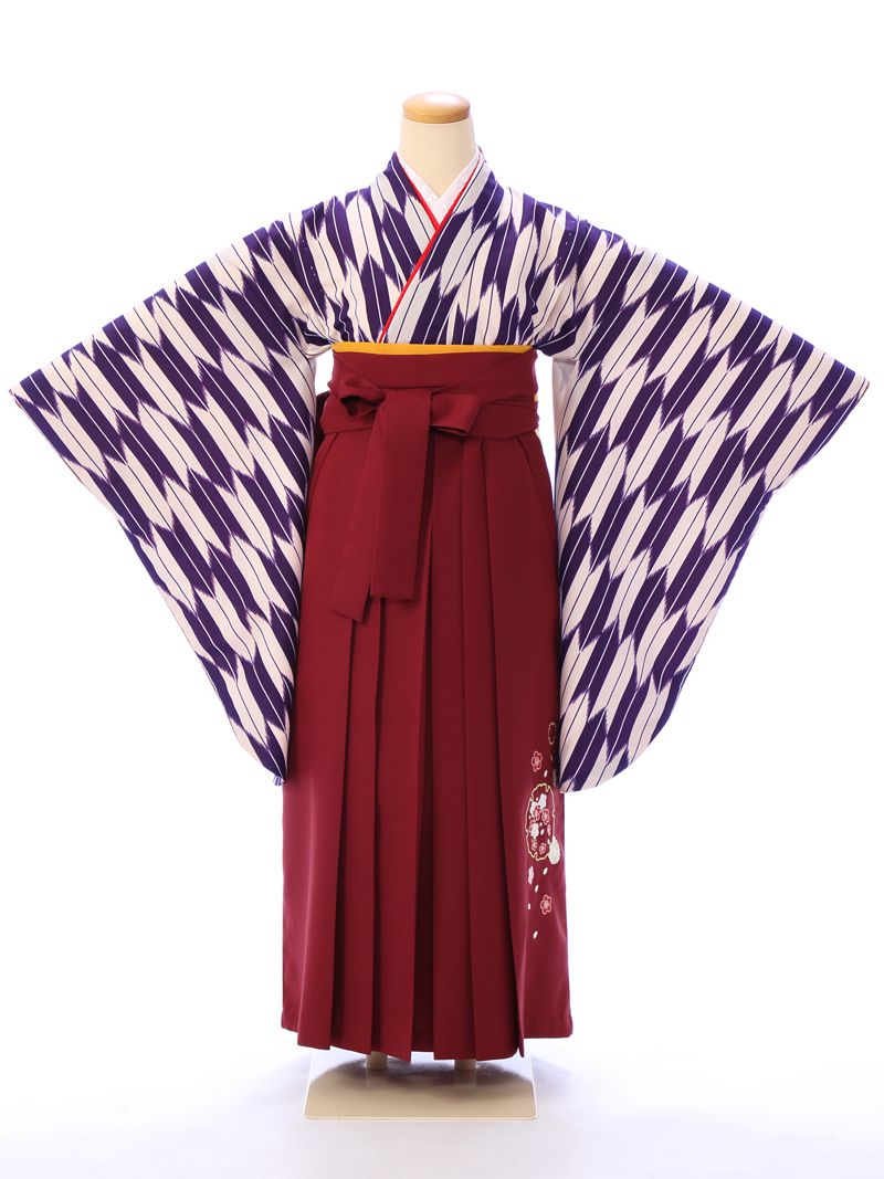 レンタル 小学生 普通体型 143cm 147cm 袴 小学生 新品足袋プレゼント 卒業式袴レンタル 袴レンタル 卒業式 袴セット 紫 白 矢絣 袴 卒業式 袴 安い 卒業式 袴セット 卒業式 袴 レンタル 無料小物一式つき 送料無料 新品足袋プレゼント Gr 064 H149 22 1 E きもの