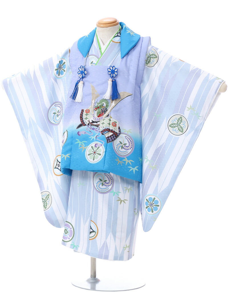 人気の総絞り被布♡七五三　3歳　男の子　フルセット　一式　青系　鷹　正絹 楽天市場】＼クーポンあり／ 【豪華安心8点フルセット】 七五三 男の子