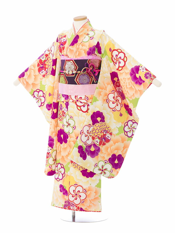楽天市場】【レンタル】ブランド 花うさぎ 黒地-桜 七五三 7歳