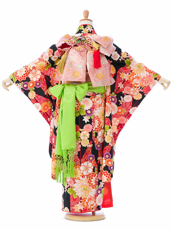 賃貸 セブン拳固三 7年間 娘さん 黒地 艷やか四季花盛り 名著心延 レトロ 頭髪装飾品 フル一式 御衣 七五三着物 七歳 753 ワンピース 足袋 着物レンタル 和装 小物 きもの レンタル着物 お子さん 三尺 草履 着付け 処子 和服 小物セット 七五三セット 晴れ着 賀慶 E 7 141
