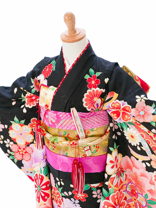 七五三女の子着物 七五三7歳女の子 振袖ブランド 花うさぎ 七五三7歳着物 黒地 桜礼服 往復送料無料 結婚式 レンタル 七五三髪飾り付 髪飾り 代引き手数料無料 七五三7歳 椿 小物一式つき 七五三フルセット