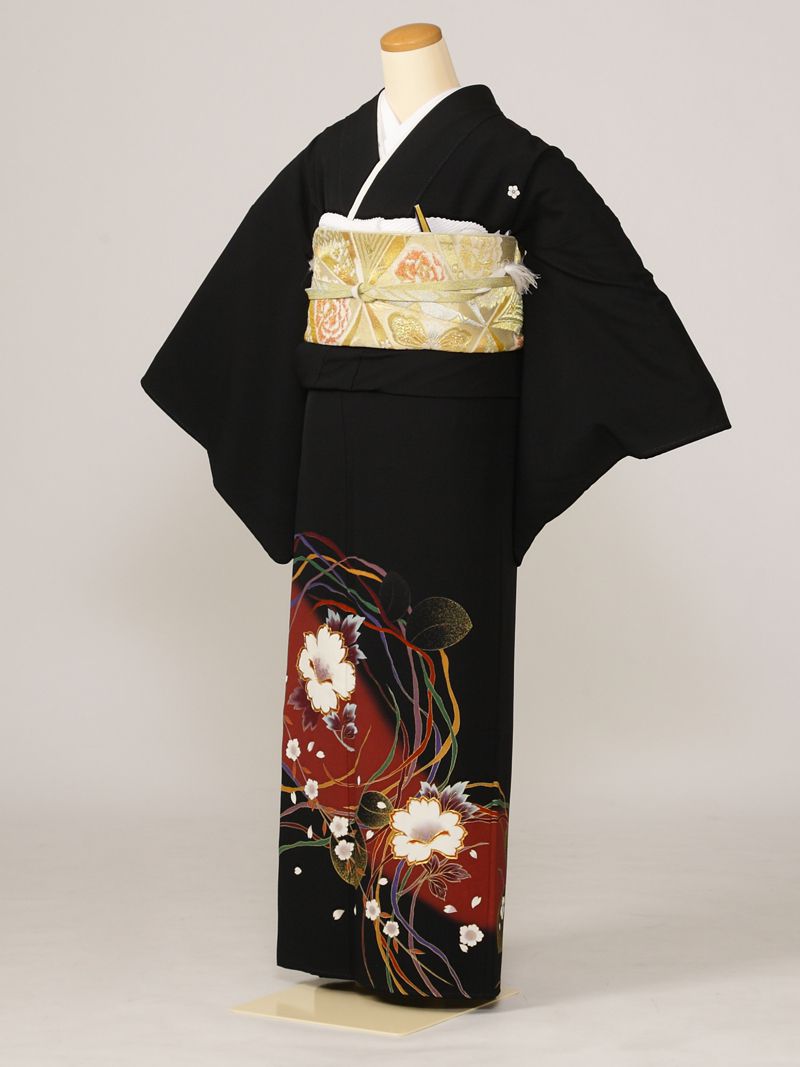 【レンタル】 留袖レンタル フルセット 送料無料 Mサイズ 結婚式 母親 和服 留袖 145cm～155cm ～11号 新品 足袋プレゼント 五つ紋 五三桐 | 着物レンタル セット バッグ 長襦袢 和装 小物 レンタル着物 一式 おすすめ 留袖用 留め袖レンタル レンタル留袖 74A281