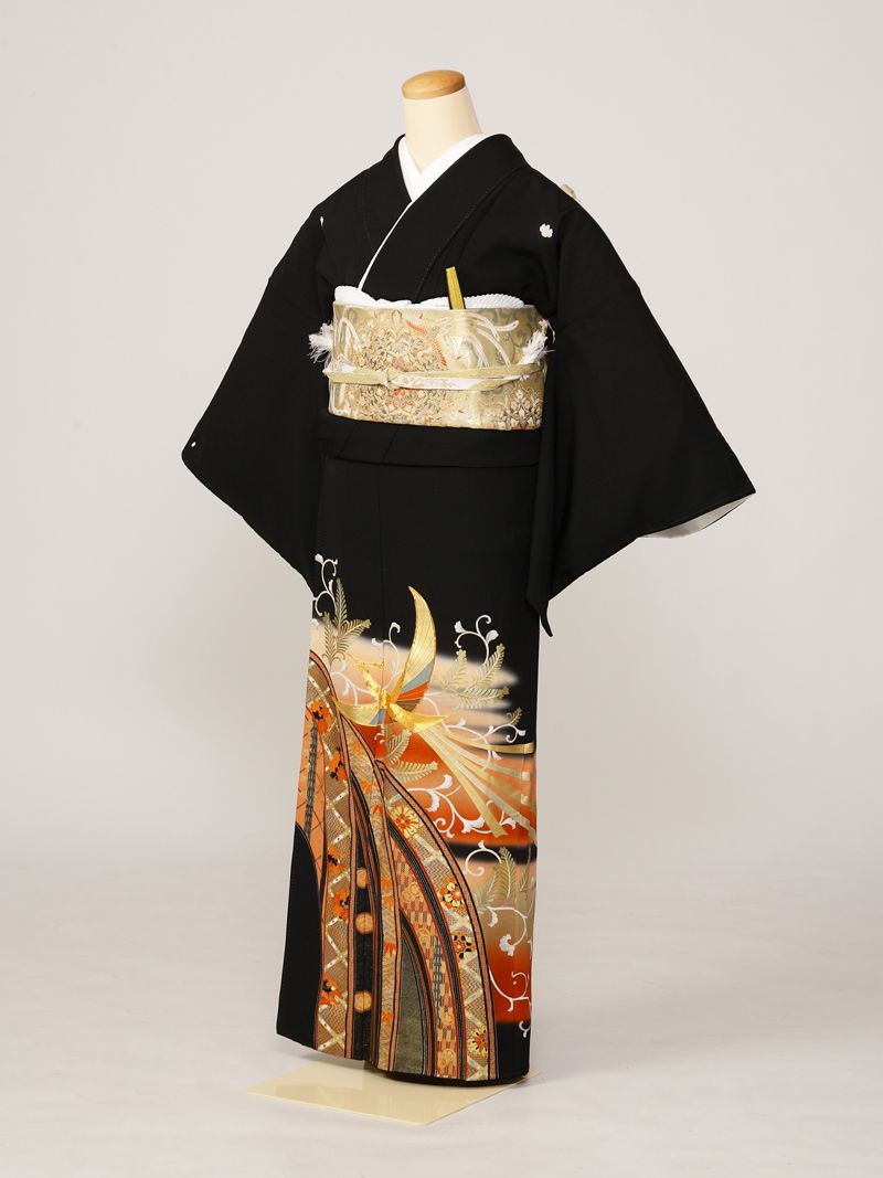 【レンタル】 留袖レンタルフルセット Mサイズ 結婚式 母親 和服 列席 親族 留袖 143cm～153cm 11号まで 送料無料 新品足袋プレゼント 小物一式つき 五つ紋 五三桐 結婚式 正装 和服 5A700