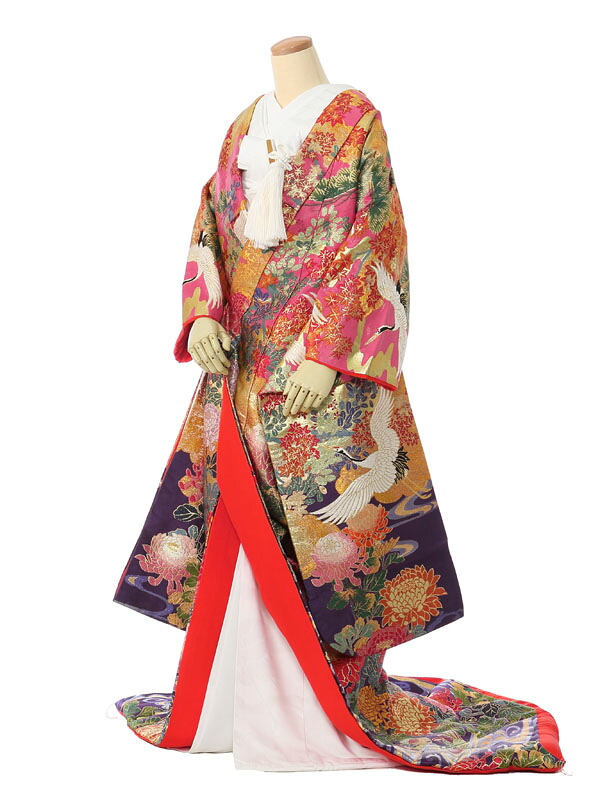 【レンタル】送料無料 新品足袋プレゼント 代引き手数料無料 花嫁 花婿 和装レンタル 色打掛 紋付 貸衣装 格安レンタル 色打ち掛け 着物 神前式 神社 挙式 和装 黒紋付 結婚式 | 紋付羽織袴 紋付袴 打掛 セット 正絹 結婚 披露宴 花嫁衣装 フルセット 前撮り 3F502|e-きものレンタル 店