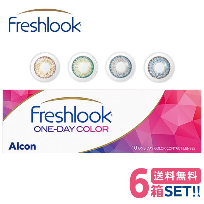 日本アルコン フレッシュルックワンデーカラー【6箱】（1箱10枚入り）【ポスト便 送料無料】Alcon Freshlook 1day color 1日使い捨てカラコン カラーコンタクトレンズ