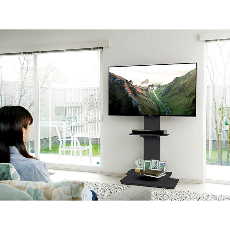 受注生産品】 スタンドテレビ台 UTS-W75 ブラック ホワイト ブラウン送料無料 テレビ テレビスタンド TV台 TVスタンド 壁掛け 65V対応  高さ39段階 震度7試験済 省スペース アイリスオーヤマ 2209SS 2209GS www.pars-pet.ir