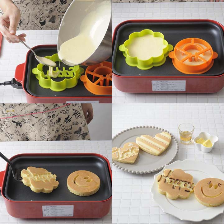 楽天市場 型抜き ホットプレート B パンケーキ型 おやつ お菓子作り ホットケーキ パーティー かわいい Bruno Bhk061 Happy Bhk061 Love ハッピー スマイル ラブ ハート Id D キッチン 雑貨の店 ラクチーナ