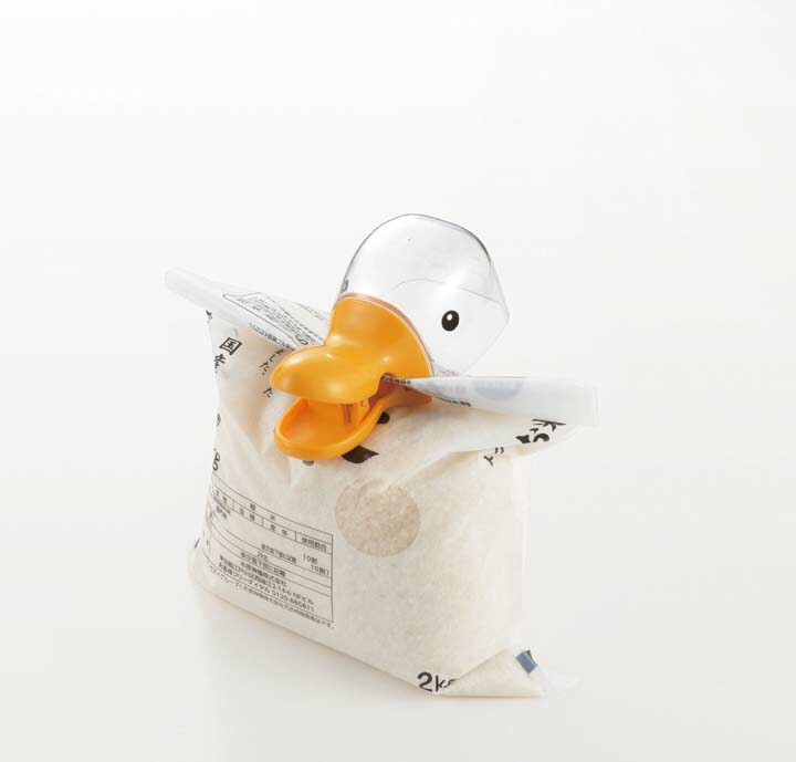 市場 クリップ クリップ 一合 無洗米 かわいい 計量カップ ダック すり切り あひる クリッピーカップ オレンジ アヒルクリップ フード 普通米