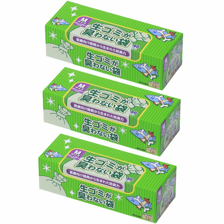 楽天市場 3個セット 臭わない袋bos生ゴミ用箱型 Mサイズ90枚入 ゴミ袋 キッチン用品 防臭袋 処理袋 衛生 ペット ビニール袋 使い捨て クリロン化成 D キッチン 雑貨の店 ラクチーナ