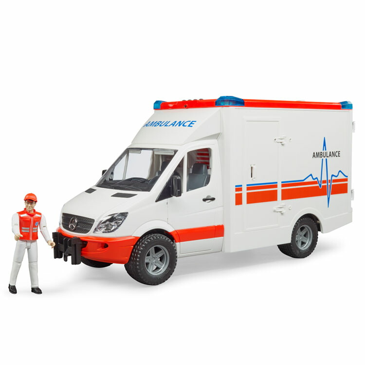 Jobインターナショナル プレゼント はたらくくるま 送料無料 プレゼント その他 救急車 おもちゃ Bruder Mb ブルーダー 子供 誕生日 車 くるま 救急車 フィギュア付き 送料無料 Jobインターナショナル Bruder はたらくくるま 救急車 子供 プレゼント 誕生日 車 くるま