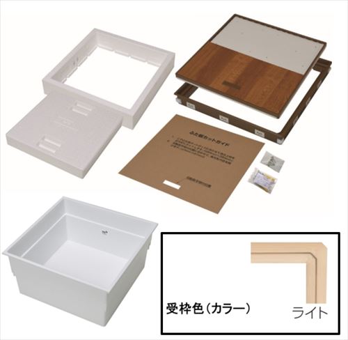 【LINEクーポン配布中】樹脂枠断熱気密型床下収納庫 浅型 クッションフロアー用 CF用 [YT6CFD-L+PT60-A1] 枠 ライト/本体 ホワイト 吉川化成 YPC メーカー直送