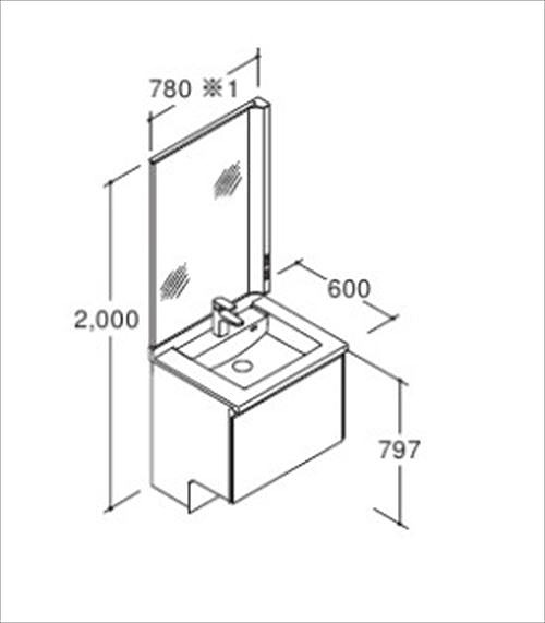 Lixil リクシル 洗面化粧台 ルミシス 有効寸法 壁間寸法 780mm 1面鏡 セットプラン 受注生産品 メーカー直送 Natural Gaz Org