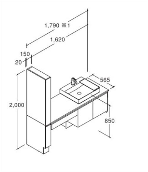 Lixil リクシル 洗面化粧台 ルミシス 有効寸法 壁間寸法 1790mm 本体間口16mm セットプラン ミラー含まれません 受注生産品 メーカー直送 Natural Gaz Org