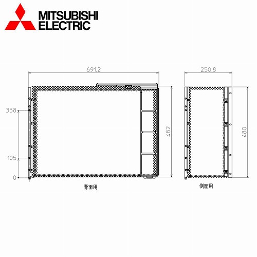 【LINEクーポン配布中】三菱電機 ルームエアコン室外機用部品 室外機保護カバー [MAC-761HK]