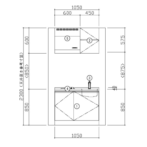 1周年記念イベントが コンパクトキッチン コパンナ ハウステック Esk Dt 扉a 01ｒ ｌ85hg L １ I型 間口105cm 開き扉 1口ガスコンロ Pd 100h B メーカー直送 Fucoa Cl