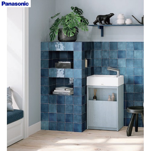 【LINEクーポン配布中】洗面ドレッシング アクアファニチャー パナソニック Panasinic 幅500 キャビネットタイプ ブルーグレーオーク柄 セットプラン インテリア｜e-キッチンマテリアル