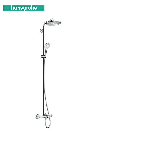 【LINEクーポン配布中】【欠品中 納期2～3ヶ月 】CromettaクロメッタS シャワーパイプ 240 1ジェット スパウト付 ハンスグローエ [27320000] 仕上:クロム 軒先渡し メーカー直送