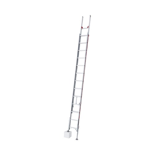 【LINEクーポン配布中】脚部伸縮 2連はしご LN2 ラクノリ 全長7.82~8.09m [LN2-81] ワンタッチ操作 伸縮ロープがたるまない 長谷川工業 法人様限定 メーカー直送｜e-キッチンマテリアル