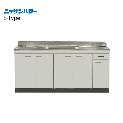 【LINEクーポン配布中】大型ゴミ収納器付一槽流し台 E-TYPE 奥行550mm [E55-170] 間口1700 ニッサンハロー 関西一部エリア 法人様限定 メーカー直送