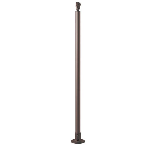 【LINEクーポン配布中】屋外用手すり BAUHAUS フリーRレール Eベースプレート式エンド支柱 H1200mm マツ六 [BJ-164DB] ダークブロンズ 4トン配送 車上渡し 法人様事務所入れ限定 メーカー直送