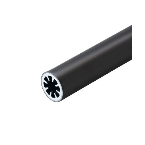 【LINEクーポン配布中】屋外用手すり BAUHAUS フリーRレール 直棒手すり 4m マツ六 [BJ-46PC] Φ34×4000mm チョコレート 直線用4トン配送 車上渡し 法人様事務所入れ限定 メーカー直送