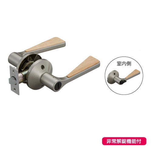 【LINEクーポン配布中】ドア ECLE 兼用取替バリアフリーレバー錠 間仕切錠 マツ六 [EL5060-3MH-NSNC] Nシルバー＋Nクリア4トン配送 車上渡し 法人様事務所入れ限定 メーカー直送