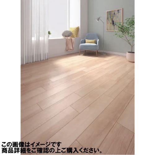 【LINEクーポン配布中】フローリング オーフロア OFLOOR 18枚入(2.5m2) 152.4×914.4mm [O-21] シルキーアイボリー LL45直貼り防音フロアに重ね貼り ナガタ NAGATA メーカー直送