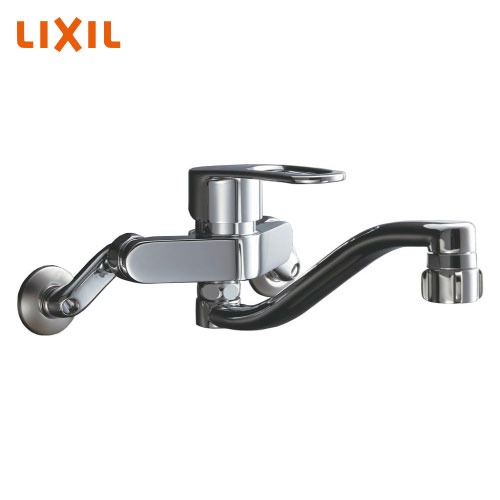 【LINEクーポン配布中】キッチン用水栓 シングルレバー混合水栓 キッチンシャワー付き リクシル LIXIL [RSF-863YB] 壁付タイプ2穴 エコハンドル仕様 一般地仕様