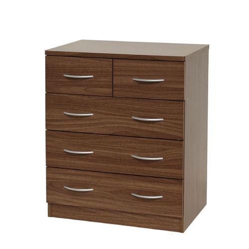 【LINEクーポン配布中】収納棚 ブルーム チェスト ウォールナット [4954877666530] W60×D41×H70cm 洋服収納 衣類タンス 組立式 クロシオ メーカー直送