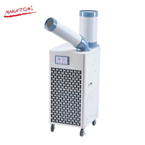 【LINEクーポン配布中】冷暖スポットエアコン 自動首振り付 ナカトミ [SAC-27HCS] 冷房2.3/2.7kW暖房1.7/1.9kW(50/60Hz) 単相100V 法人様限定 メーカー直送｜e-キッチンマテリアル