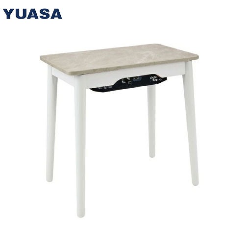 【LINEクーポン配布中】ちいさなこたつテーブル ラテ530F 50&times;30cm [LATE530F(WMA)] ホワイトマーブル ブランケット・毛布ok U字形石英管ヒーター200W ユアサプライムス｜e-キッチンマテリアル