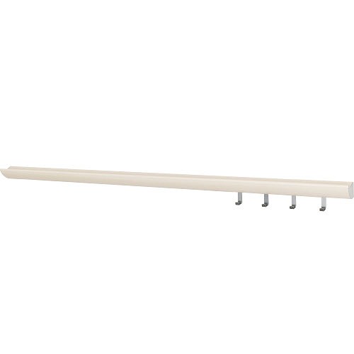 【LINEクーポン配布中】長押レール 長押トレイ 1500mm アイボリー [MR4540] 幅1515&times;高さ60&times;奥行66mm フック(MR4099)4ヶ 日用品の仮置きに便利 ウォールメイツ オリジン メーカー直送｜e-キッチンマテリアル
