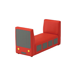 【LINEクーポン配布中】オモイオ omoio 子供用ベンチ トレインベンチ レッド [KS-KB-R] 旧アビーロード品番:AS-030R 法人様限定 メーカー直送｜e-キッチンマテリアル