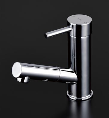【7月29日入荷予定】【LINEクーポン配布中】洗面用水栓 台付シングル混合水栓 TOTO [TLC32ER] 一般地用 ホース引出式 ワンホール水栓 エコシングル ハンドシャワー｜e-キッチンマテリアル