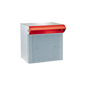 【LINEクーポン配布中】ステンレスポスト ポストぐち(差入口)受箱一体型タイプ [673-R] 赤 戸建住宅用郵便受 ファミールシリーズ HSK ハッピー金属工業｜e-キッチンマテリアル