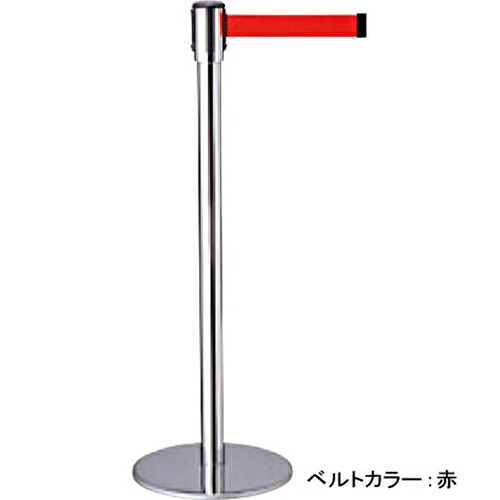 【LINEクーポン配布中】テンサバリアー 屋内用 ベルト色：グレー [890-P-B5] φ50&times;H960mm サンポール 受注生産品 キャンセル不可 納期約1ヶ月 法人限定 メーカー直送｜e-キッチンマテリアル