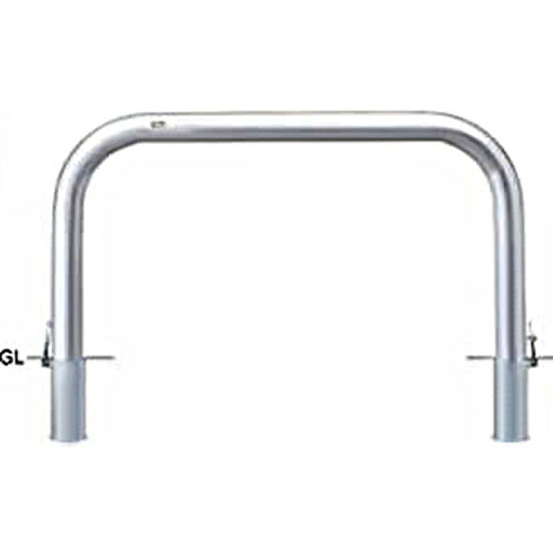 【LINEクーポン配布中】アーチ 車止め φ101.6(t4.0)×W1500×H800mm カラー:ステンレス [AA-11SF15-800] サンポール 受注生産品 キャンセル不可 納期約1ヶ月 メーカー直送