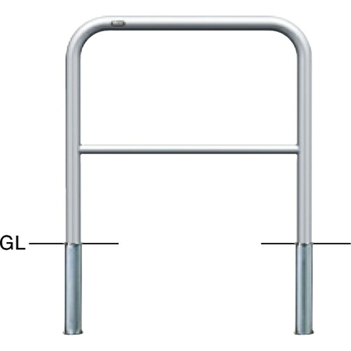 【LINEクーポン配布中】アーチ 車止め 交換用本体のみ φ42.7(t2.0)×W700×H650mm カラー:ステンレス [AH-42S7-650HONTAI] サンポール 受注生産品 キャンセル不可 納期約1ヶ月 メーカー直送