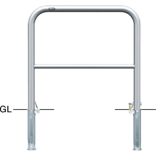 【LINEクーポン配布中】アーチ 車止め 交換用本体のみ φ42.7(t2.0)×W700×H650mm カラー:ステンレス [AH-42SK7-650HONTAI] サンポール 受注生産品 キャンセル不可 納期約1ヶ月 メーカー直送