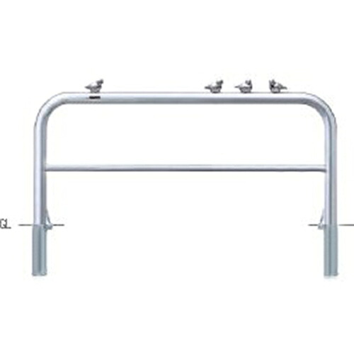 【LINEクーポン配布中】アーチ 車止め ピコリーノ(小鳥付アーチ)交換用本体のみ φ60.5(t3.0)×W1500×H650mm カラー:ステンレス [AH-7SF15P-650HONTAI] サンポール 受注生産品 キャンセル不可 納期約1ヶ月 メーカー直送