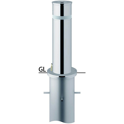 【LINEクーポン配布中】リフター 上下式車止め φ165.2(t3.0)×H600mm カラー:ステンレス [LA-17KC-E] サンポール 受注生産品 キャンセル不可 納期約1ヶ月 メーカー直送