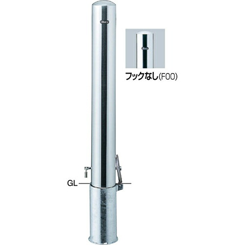【LINEクーポン配布中】ピラー 車止め 交換用本体のみ φ114.3(t3.0)×H850mm カラー:ステンレス [PA-114SK-F00HONTAI] サンポール 受注生産品 キャンセル不可 納期約1ヶ月 メーカー直送