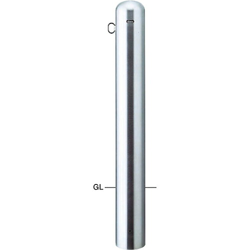 【LINEクーポン配布中】ロングスパンモデル ピラー車止め 片フック φ165.2(t3.0)×H1100mm カラー:ステンレス [PA-17U-1100-F01] サンポール 受注生産品 キャンセル不可 納期約1ヶ月 メーカー直送